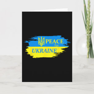 Fred för Ukraina Ukrainsk Flagga Ukraina Logotyp Kort