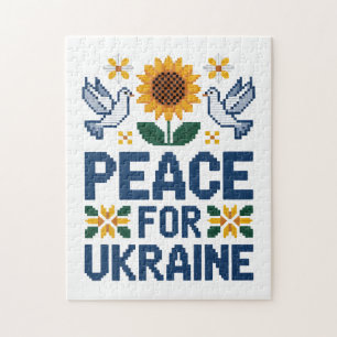 Fred för Ukrainas pixelfolkkonst Pussel