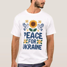 Fred för Ukrainas pixelfolkkonst T Shirt