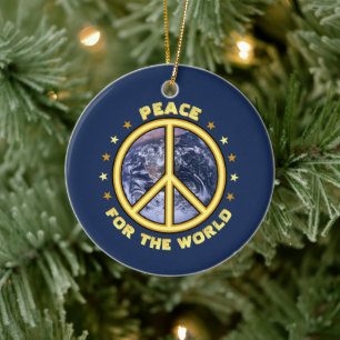 Fred för världen ☮ ornament