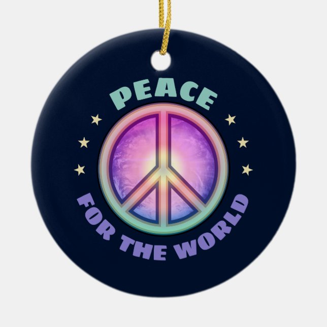 Fred för världen ☮ ornament (Framsidan)