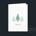 Fred från stranden kust julkort helgkort<br><div class="desc">Skicka lite fred från stranden denna höjdsäsong med denna bedårande,  kustnära julscen!</div>