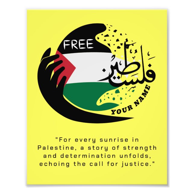 FRED, Fri Palestina T-Shirt Fototryck (Framsidan)