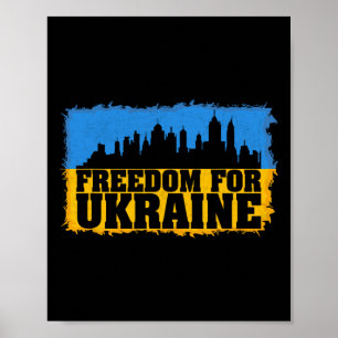Fred Frihet För Ukraina Flagga Jag Står Med Ukrain Poster