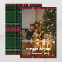 Fred & Glädje Grön Tartan Rutig Jul Familje