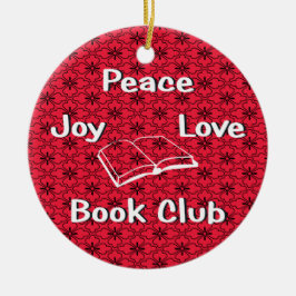 fred,glädje,kärlek,bok klubb ornament