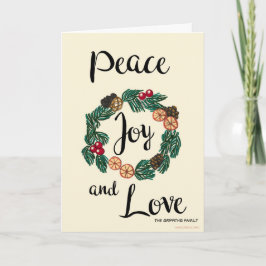 Fred, glädje och kärlek. Anpassningsbar Helgkort