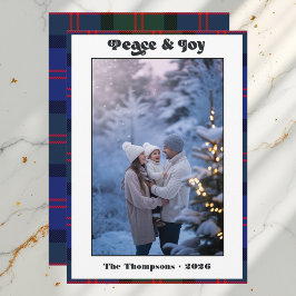 Fred & Glädje Rutig Randig Julfamiljefoto Julkort