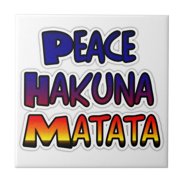 Fred Hakuna Matata Gradientkonst Kakelplatta (Framsidan)