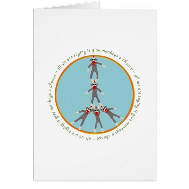 Fred härmar kortet hälsningskort (Framsidan)