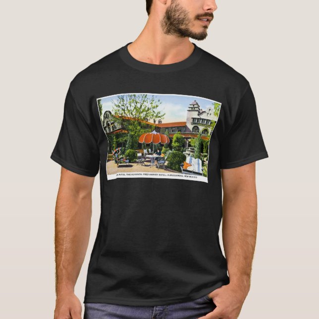 Fred Harvey hotell, Albuqurque som är ny - mexico T-shirt (Framsida)