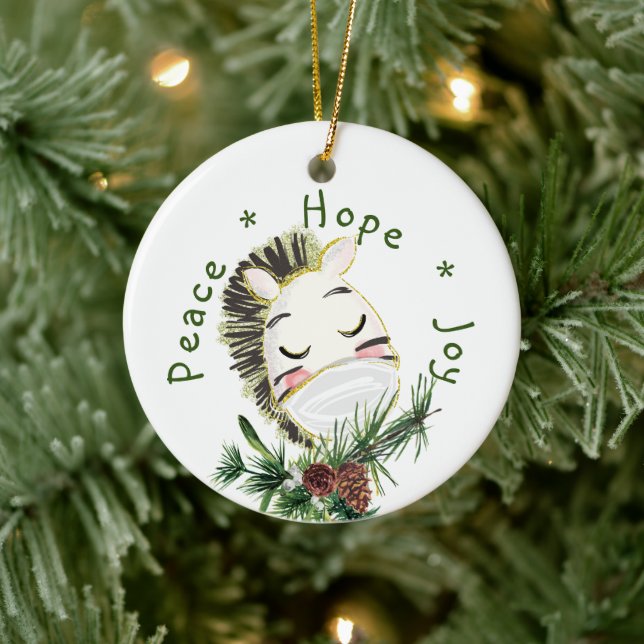 Fred Hopp Joy Maskerad Zebra Julgransprydnad Keramik (Träd)