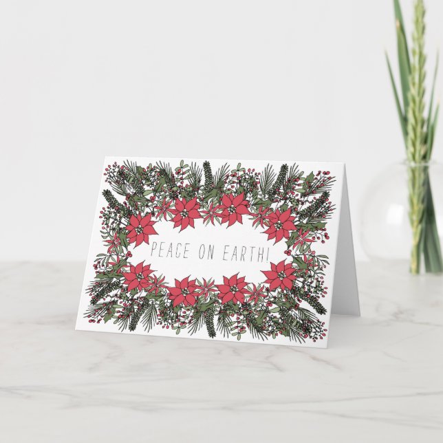 Fred i Anpassadet Julkort för jordens krans Helgkort (Framsida)