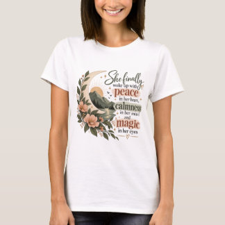 Fred I Hennes Hjärta Magi I Hennes Ögon Boho Blomm T Shirt