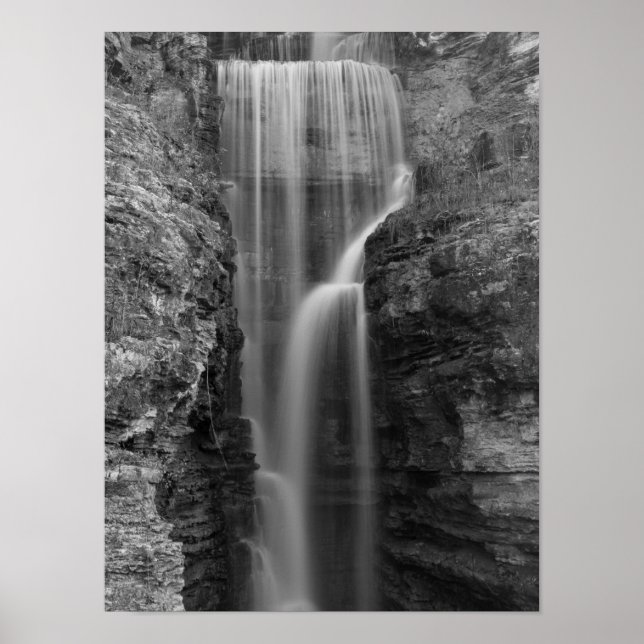 Fred i indiska Cliff Grayscale Poster (Framsidan)