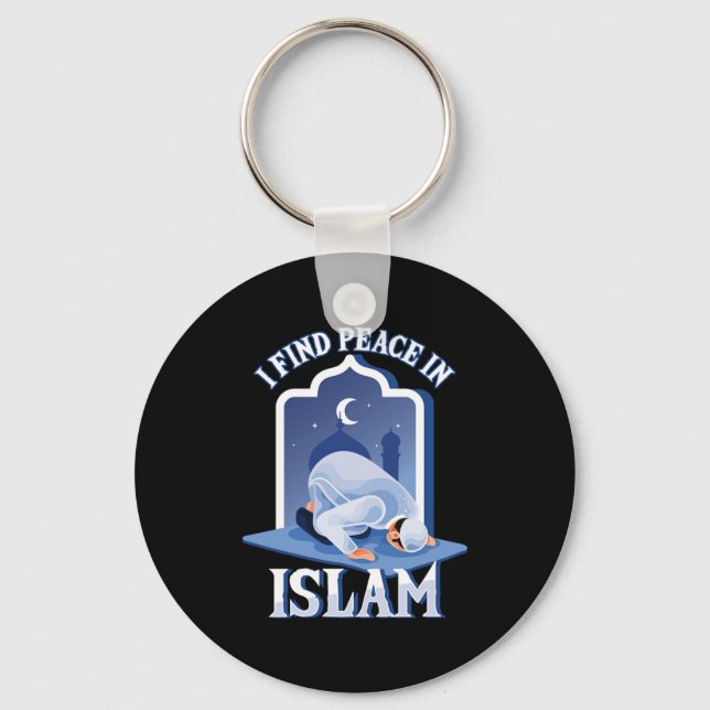 Fred i islam Muslim Allah Prayer Mosque Namaz Gi Nyckelring (Framsida)