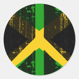 Fred i Jamaica Runt Klistermärke
