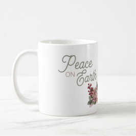 Fred i jordens Rosa Flowers och kanin Kaffemugg