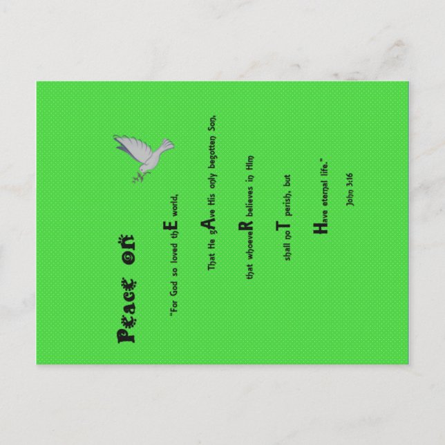 Fred i Julens julkort Helg Vykort (Framsida)