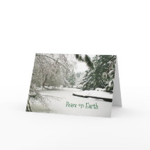 Fred i julhälsningskort på jorden