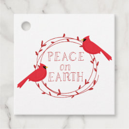 Fred i Julkardinalerna på jorden Gåvor Etiketter