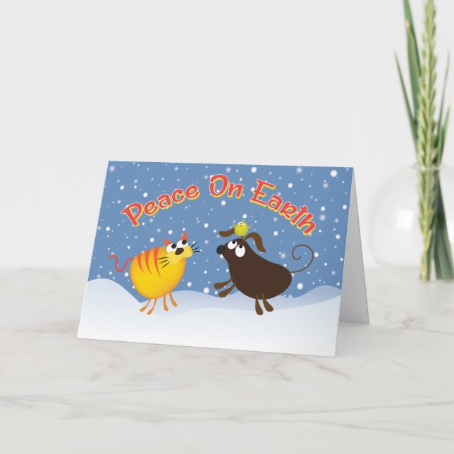 Fred i Julkortet på jorden Helgkort (Framsida)