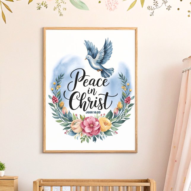 Fred i Kristus Boho Christian Nursery Wall Art Poster (Skapare uppladdad)