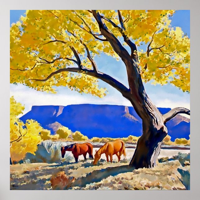 "Fred i oktober" av Maynard Dixon Poster (Framsidan)