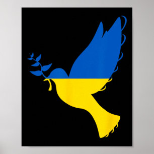 Fred i Ukraina-duva. Stå med Ukraina. Stöd Poster
