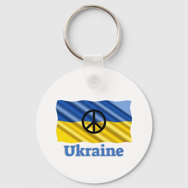 Fred i Ukraina - fred och Kärlek Nyckelring (Framsida)