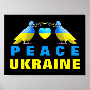Fred i Ukraina - Frihet - Fredsduvens hjärta Poster