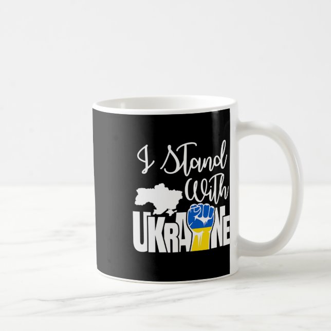 Fred i Ukraina Jag står med Ukraina  Kaffemugg (Höger)
