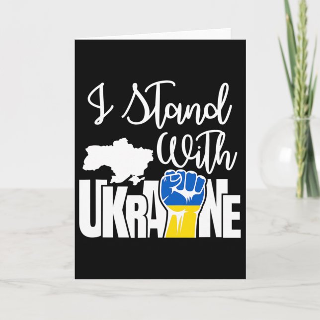 Fred i Ukraina Jag Står Med Ukraina  Kort (Framsida)