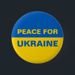 Fred i Ukraina och Flagga Knapp<br><div class="desc">Fred i Ukraina och Flagga</div>