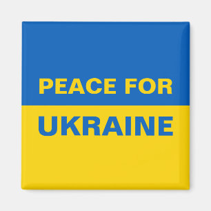 Fred i Ukraina och Flagga Magnet