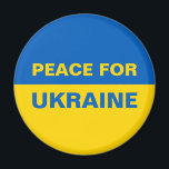 Fred i Ukraina och Flagga Magnet<br><div class="desc">Fred i Ukraina och Flagga</div>