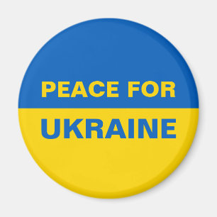 Fred i Ukraina och Flagga Magnet