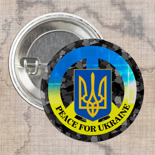Fred i Ukraina och Ukraina Karta Camouflage /Tryzu Knapp