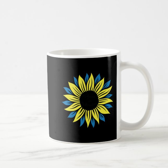Fred i Ukraina Solros för kvinnor ukrainsk Fl Kaffemugg (Höger)