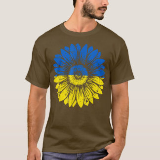 Fred i Ukraina Solrosblommor, stressad Grönt och å T Shirt