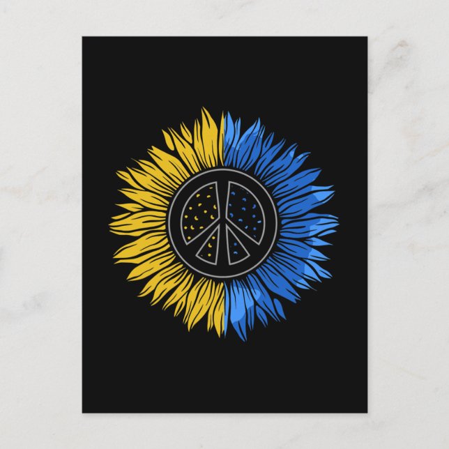 Fred i Ukraina: Solrosserter för kvinnor i Ukraina Vykort (Framsida)