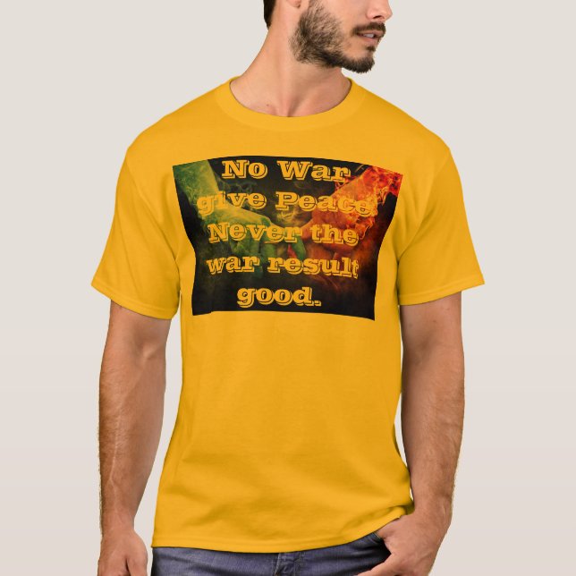 Fred ingen krig Män T-shirt (Framsida)