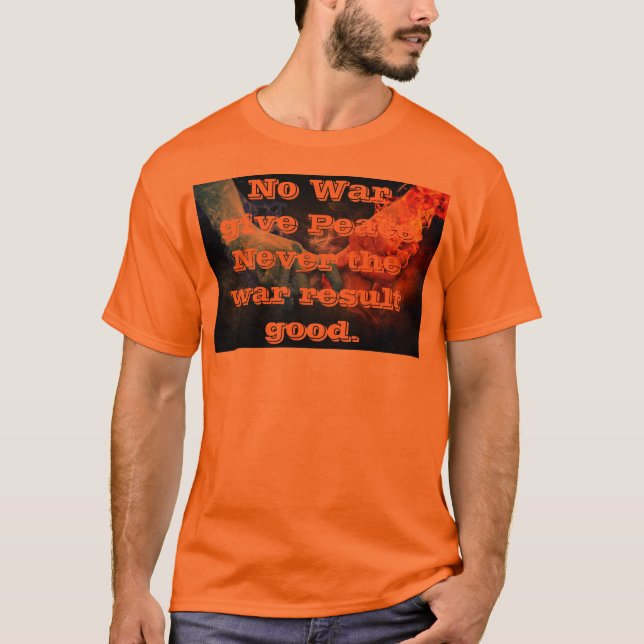 Fred ingen krig Män T-shirt (Framsida)