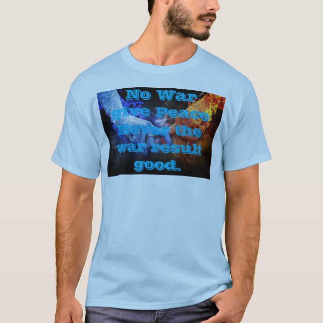 Fred ingen krig Män T-shirt (Framsida)