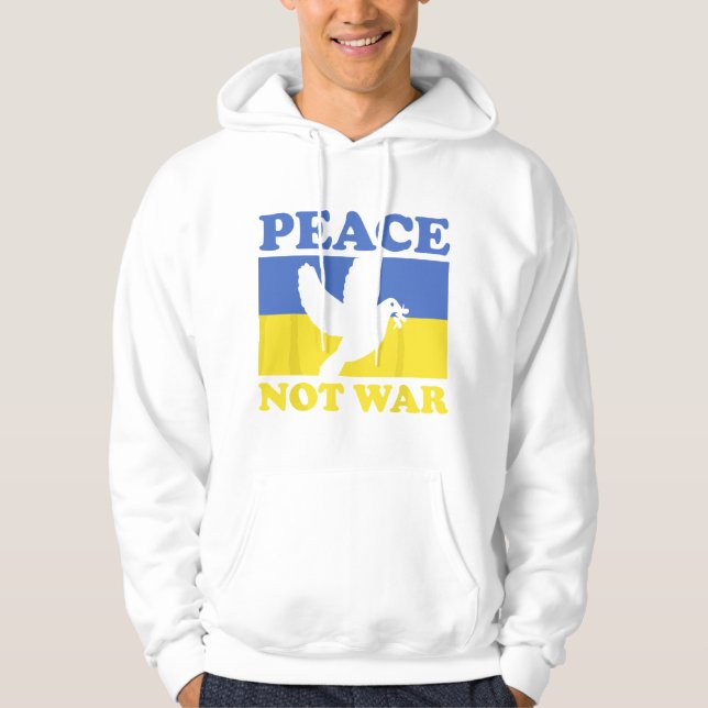 Fred Ingen Krig Ukraina Fredsduva Hoodie (Framsida)