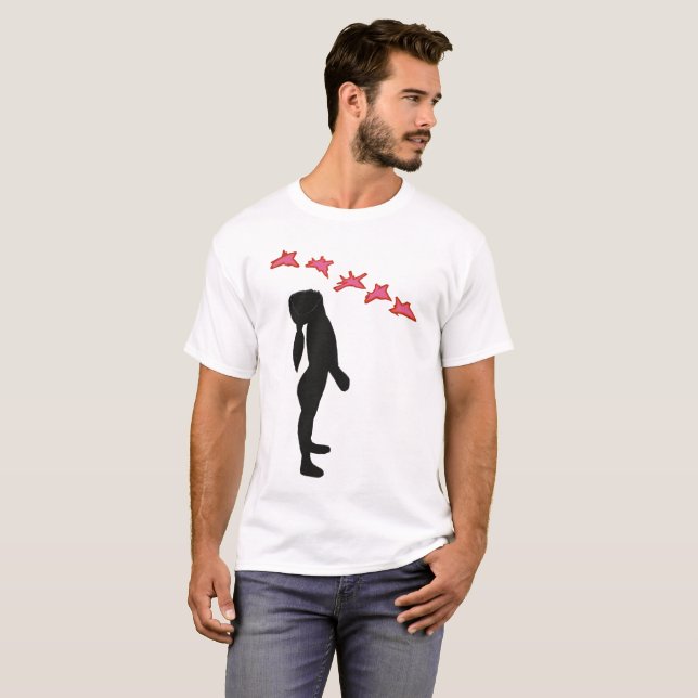 Fred, ingen mer Krig Basic T-Shirt, vit Tröja (Hel framsida)
