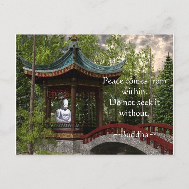 Fred inifrån, buddha-citat vykort (Framsida)