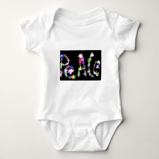 Fred Inom, Fred Runtom | Blommig Typografi Ins T Shirt (Framsida)