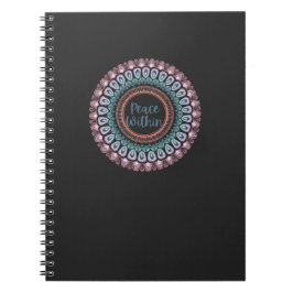 Fred inom Pastel Mandala Anteckningsbok