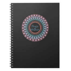 Fred inom Pastel Mandala Anteckningsbok